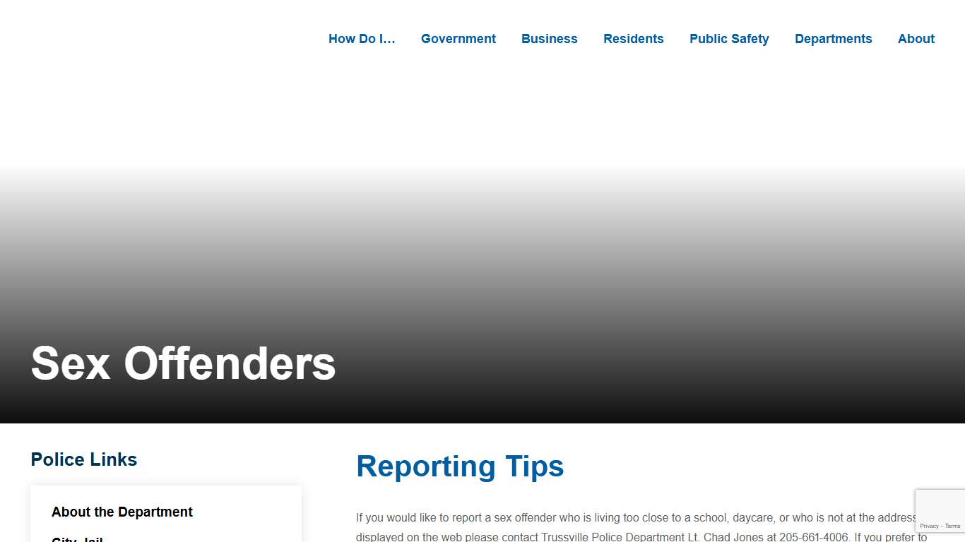 Sex Offenders - City of Trussville