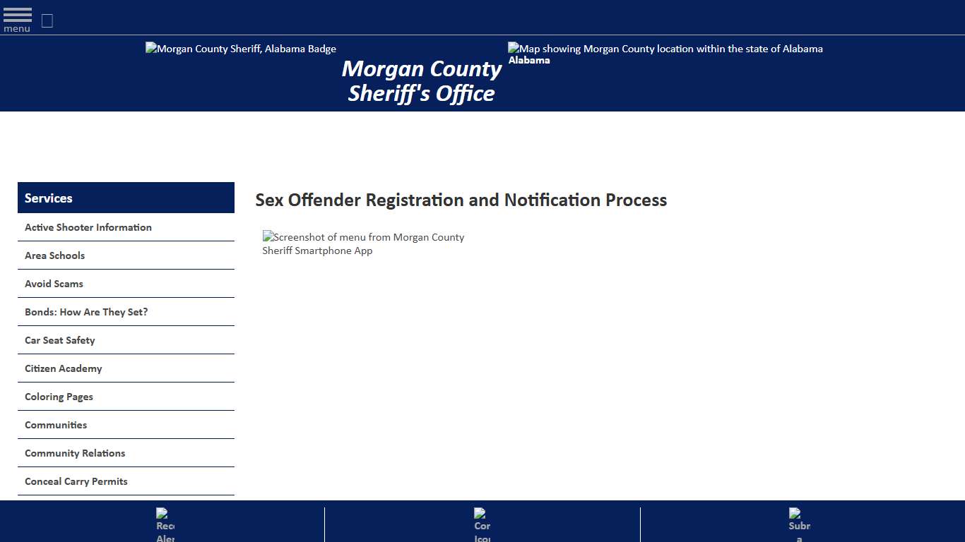 Sex Offender Registration and Notification Process Morgan County Sheriff, Alabama